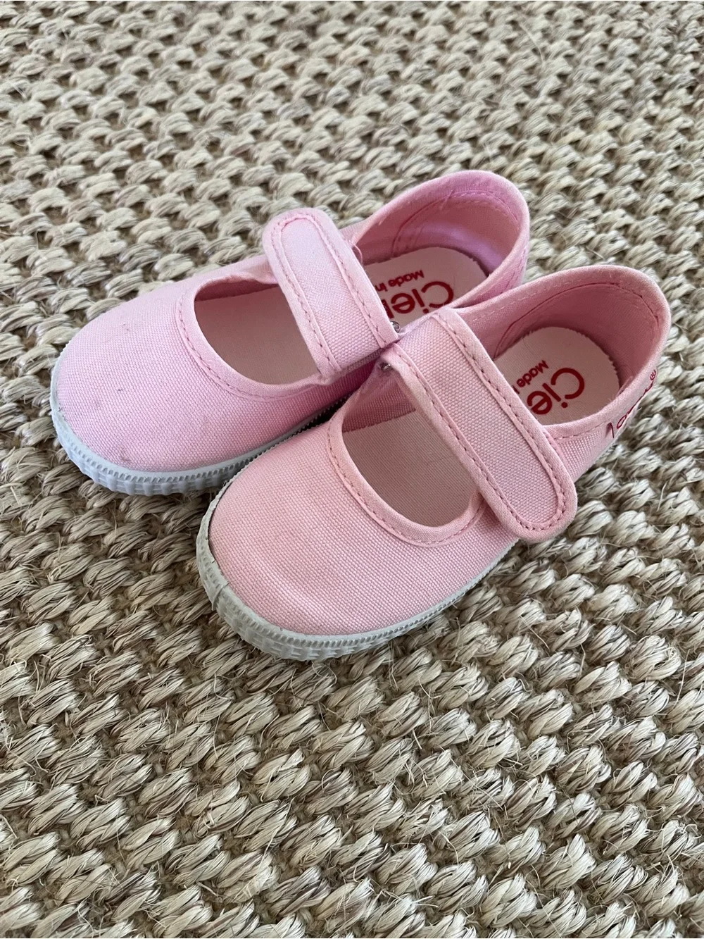 Toddler Pink Mary Jane Canvas Shoes - Cienta